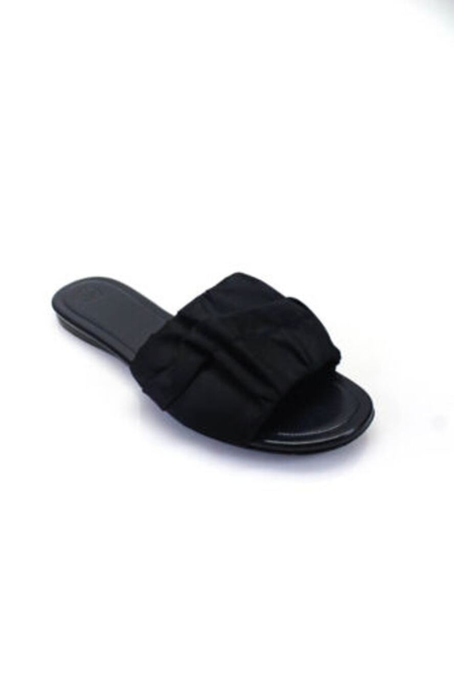 The Row Womens Ellen Pleated Nylon Flat Slides Sandals Sz 36